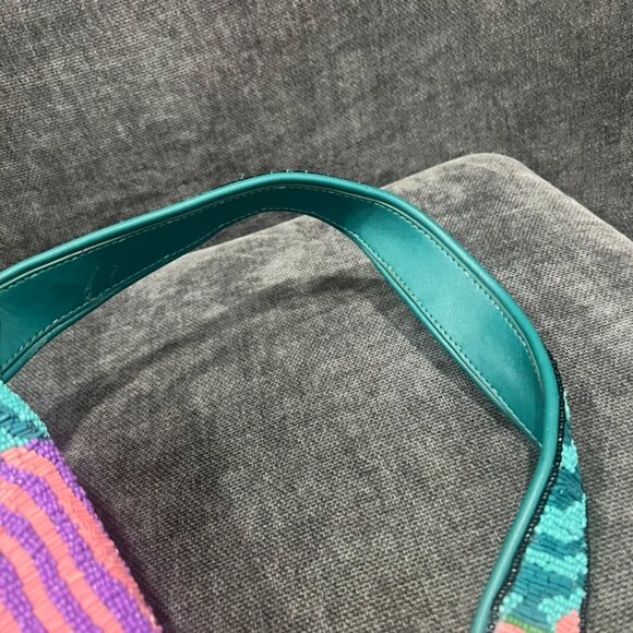 Staud Tommy Beaded Shoulder Bag Acid Swirl - Picture 12 of 14